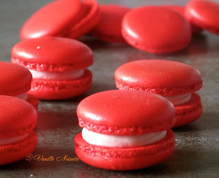 Macarons fraise 