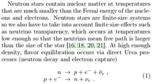 Beta equilibrium equations (Source: Alford & Harris, arXiV: 1803.00662)