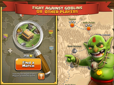 Players can choose whether they want to fight other players or AI (goblins)