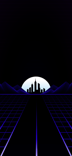 Outrun wallpaper black amoled oled for mobile wallpaper