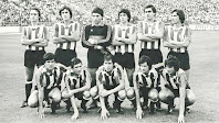 ATHLETIC CLUB DE BILBAO - Bilbao, España - Temporada 1980-81 - De Andrés, Urquiaga, Aguirreoa, Goicoechea, Guisasola, Tirapu; Dani, Villar, Sarabia, Rojo I y Argote - REAL MADRID 7 (García Hernández 3, Stielike, Ricardo Gallego, Cunningham e Isidro), ATHLETIC DE BILBAO 1 (Dani) - 14/09/1980 - Liga de 1ª División, jornada 2 - Madrid, estadio Santiago Bernabeu - El Athletic fue 9º en la Liga con Helmut Senekowitsch e Iñaki Sáez de entrenadores