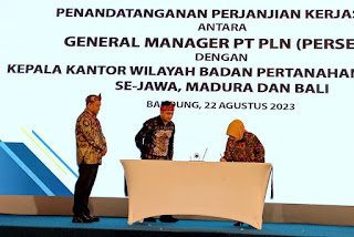 BPN Banten Tandatangani Perjanjian Kerja Sama dengan Unit Induk PT PLN (Persero)