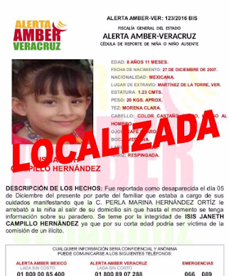 Desactivan 3 Alerta Amber en el Estado de Veracruz