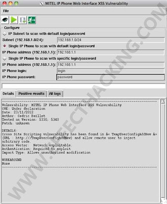 IP Phone Web Interface XSS Vulnerability