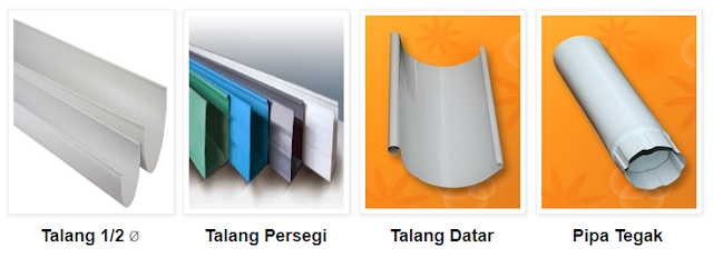 Berapa Harga Talang  Air pada toko retail dan toko online 