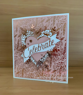 Angela's PaperArts: Stampin Up Wanted to Say dies step wedding card