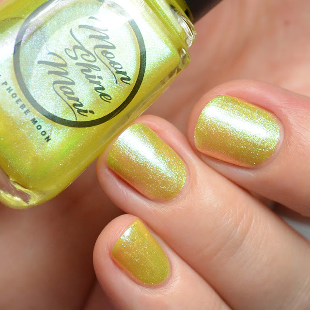 pastel yellow shimmer nail polish