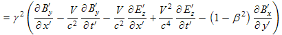 transformation of the z component of the fourth Maxwell equation