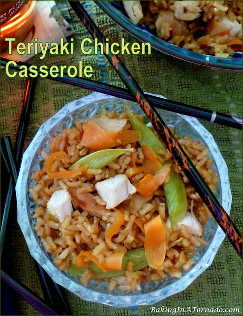 Teriyaki Chicken Casserole | recipe developed by Karen of www.BakingInATornado.com | #recipe #dinner