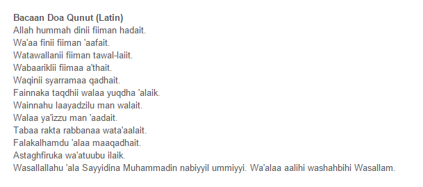 Bacaan Doa Qunut Subuh Arab, Latin Beserta Artinya