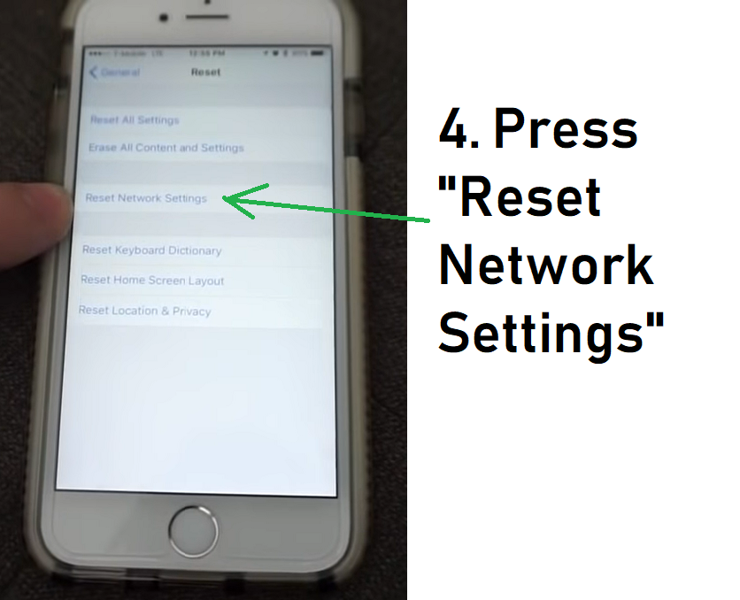 Press "Reset Network Settings"