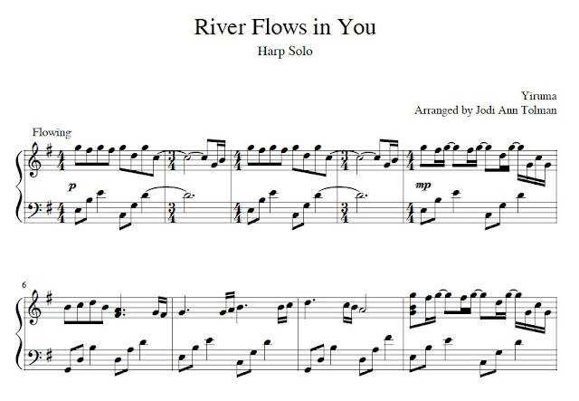 River Flows in You, Harp Solo | Music by Jodi Ann