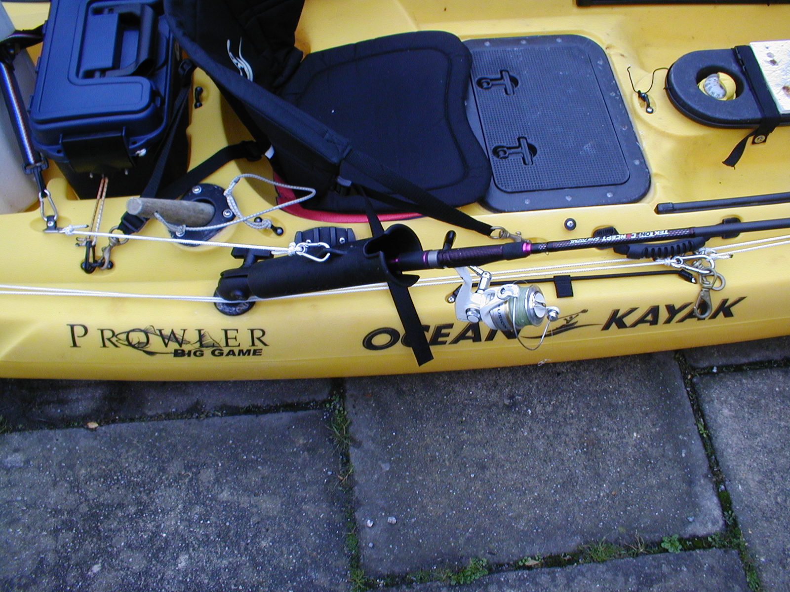 Cornish Shore and Kayak Fisherman: Kayak Fishing Set Up