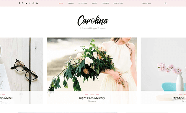 Carolina Personal Blogger Template: eAskme