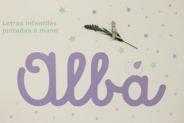 nombres en caligrafía y letras para decoración infantil