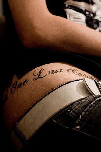 Quotes Tattoo hip bone