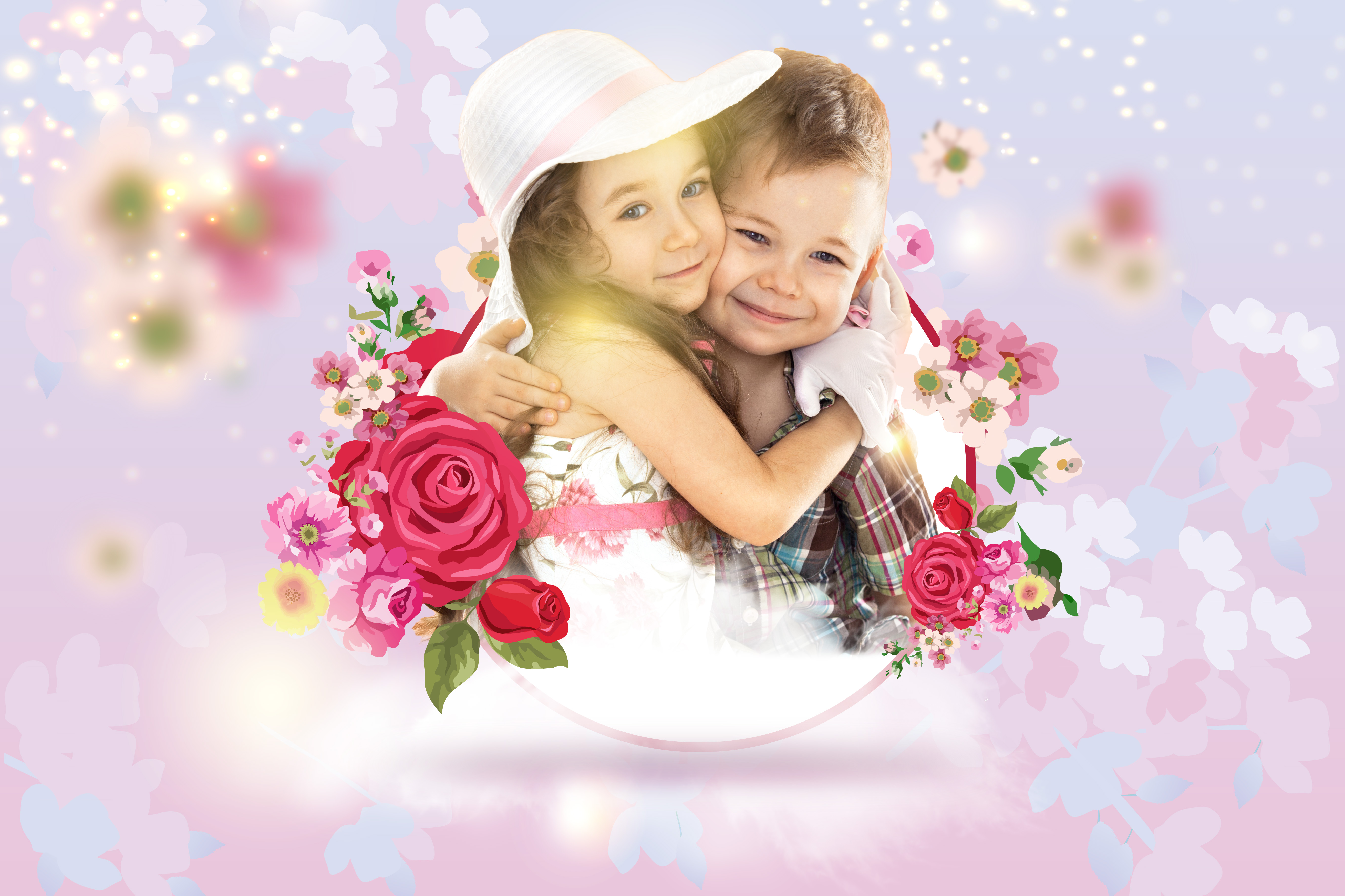 A beautiful and harmonious psd design that is suitable for a tableau or maquette for children or events