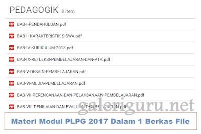 Materi Modul PLPG 2017 Dalam 1 Berkas File