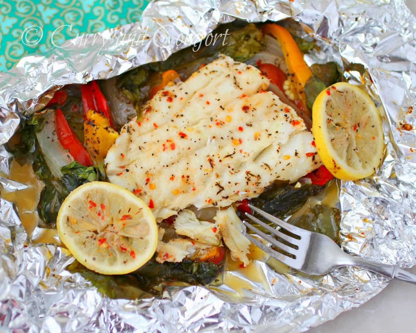 Kitchen Simmer: Cod and Spinach in Foil Packets Kitchen Simmer: Cod and Spinach in Foil Packets