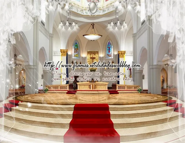 Fondo de iglesia para hacer fotomontajes de sacramentos