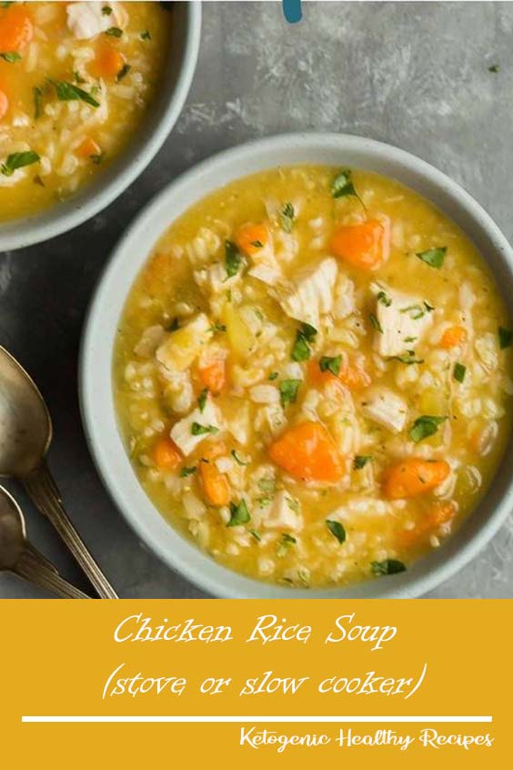 Chicken Rice Soup (stove or slow cooker)