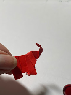 origami red elephants