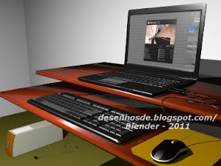 Notebook com teclado adicional