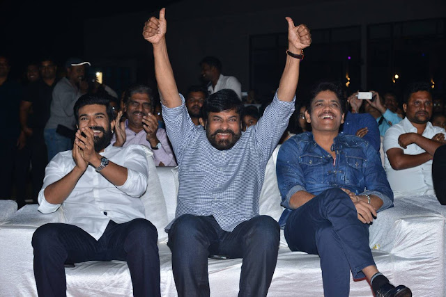 Ramcharan Chiranjeevi And Nagarjuna Pic At Hello Movie Pre Release Function