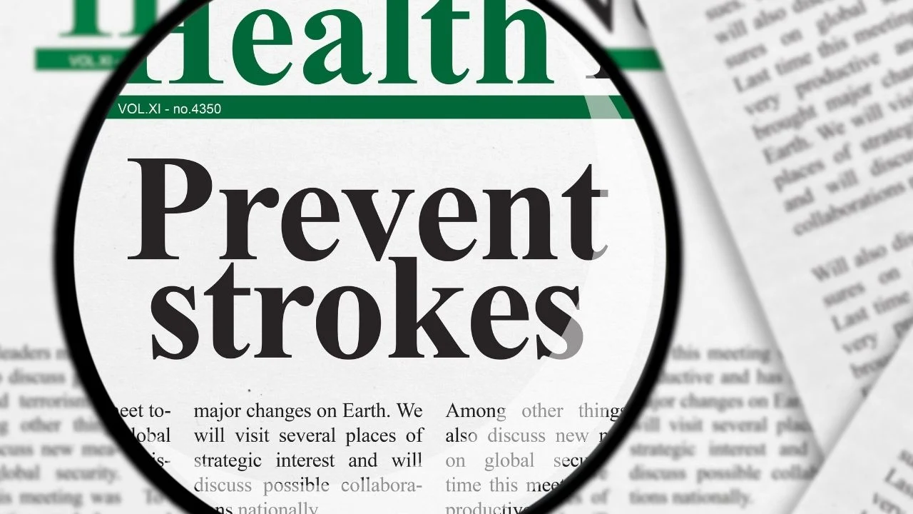 Prevent strokes headline under magnifying glass.