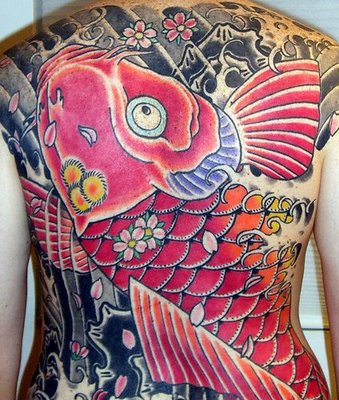 Back Piece Koi Tattoo