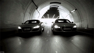 Audi R8 car racing animation gif