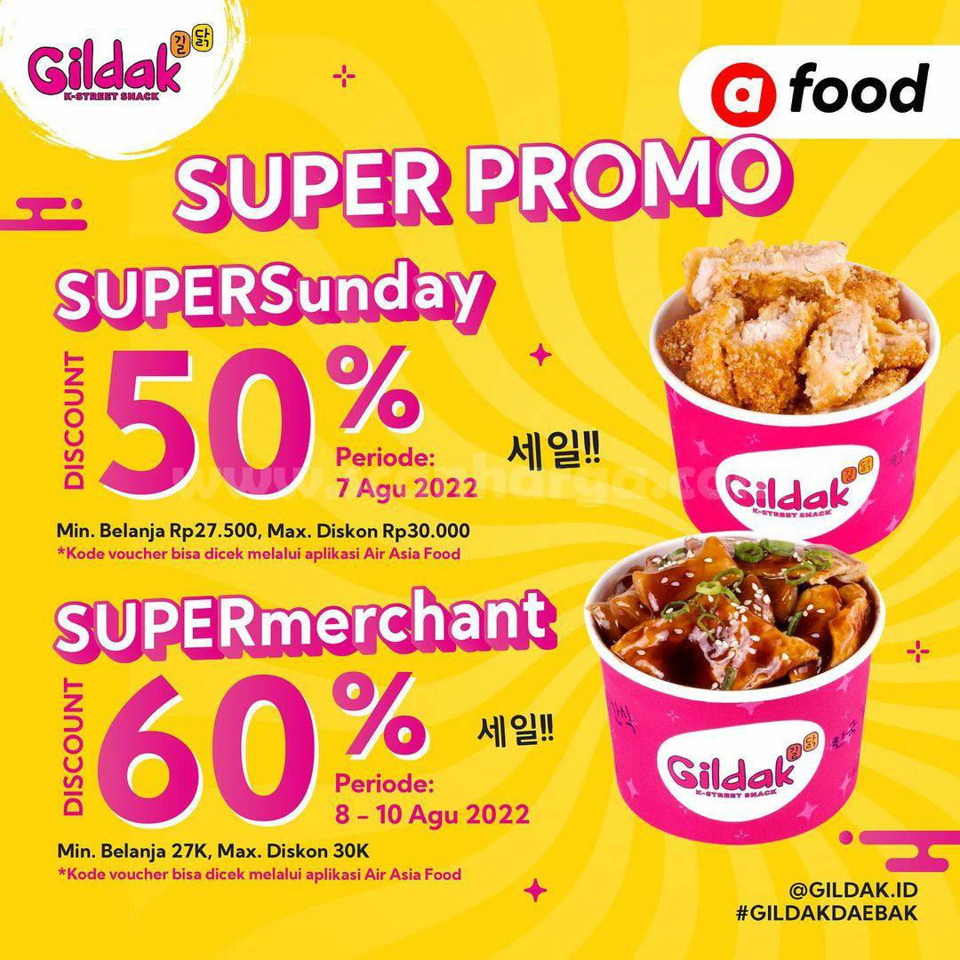 Promo GILDAK SUPER PROMO AIRASIA FOOD – DISKON 60%