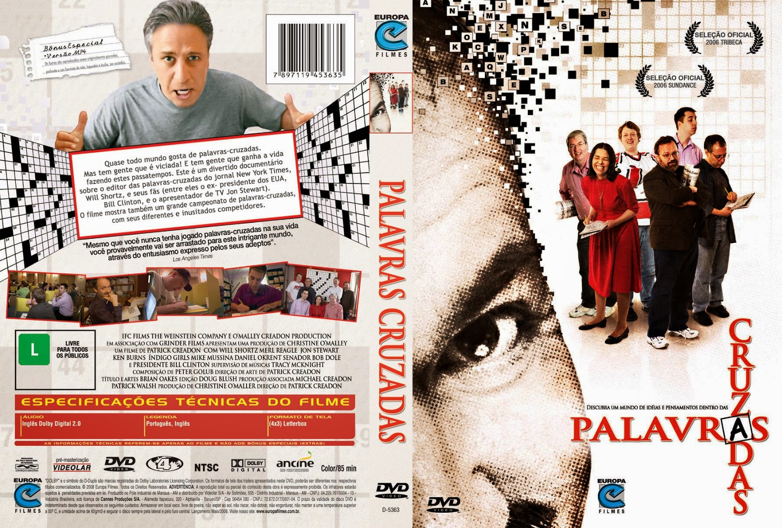 Capa DVD Palavras Cruzadas