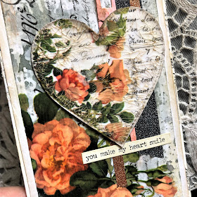 Sara Emily Barker https://sarascloset1.blogspot.com/2019/03/super-easy-tim-holtz-floral-collage.html Vintage Card Tutorial #timholtz #idealogycollagepaper #floral #ranger #distress 5