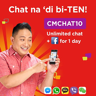 CMCHAT10 : Unlimited Chat + Facebook for 1 Day for only 10 Pesos