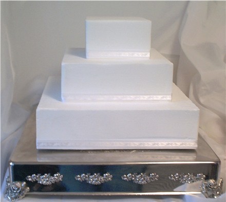 White Square Wedding Cakes Pictures White Square Wedding Cakes 