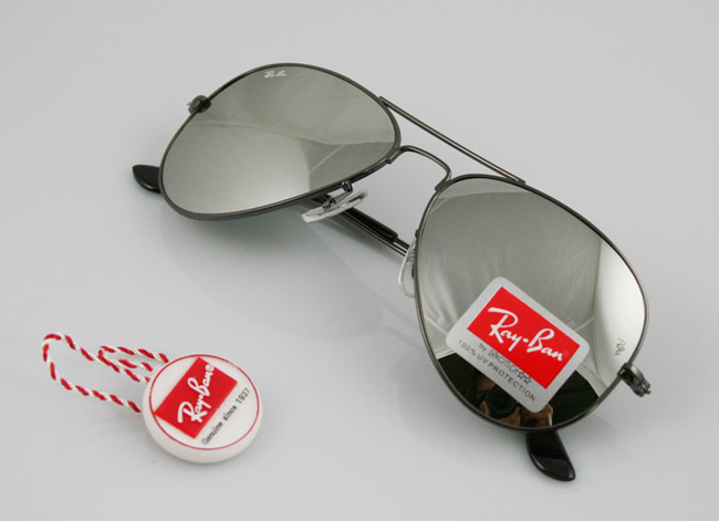 ray ban aviators silver. Rayban-rb3025-gun-silver