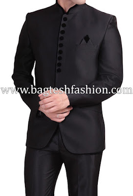 Black Jodhpuri suit