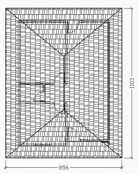 Cara Menghitung Luas Atap  Rumah bentuk Perisai Proyek Sipil