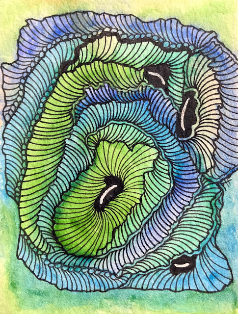 Alice Hendon, the 100 Day Project, Zentangle All Around