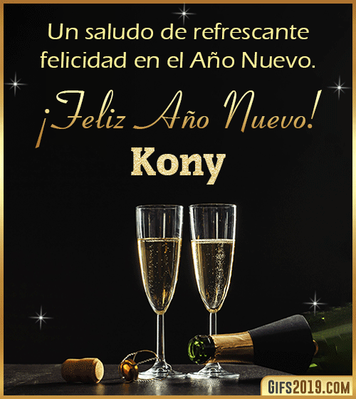 Saludos de año nuevo para kony