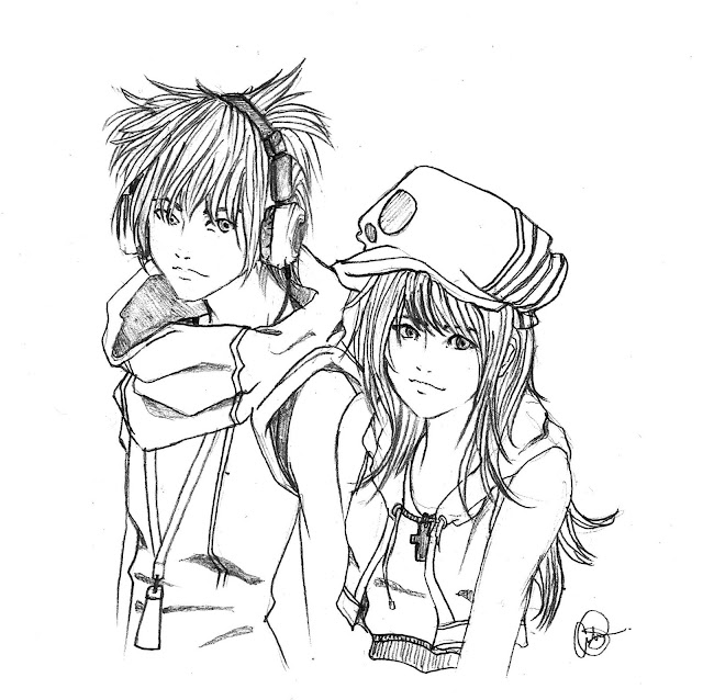 Neku and Shiki - The World Ends With You Fan Art by Ada