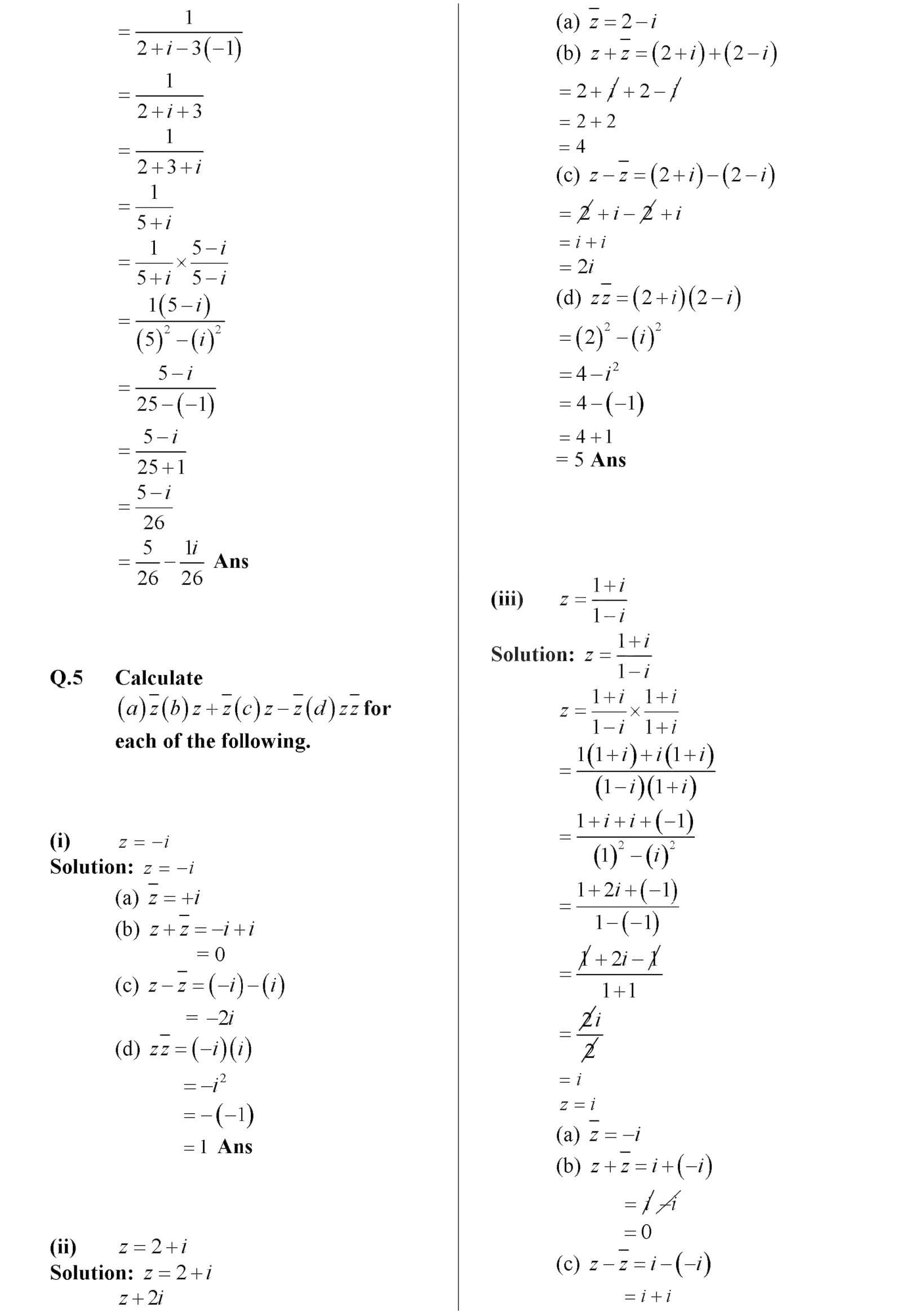 9th class Math solved Notes chapter: Real and Complex Numbers{ Exercise 2.6}
