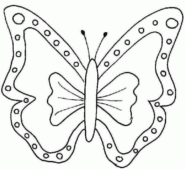 Easy Butterfly Coloring Page  Kids Coloring Pages Butterfly