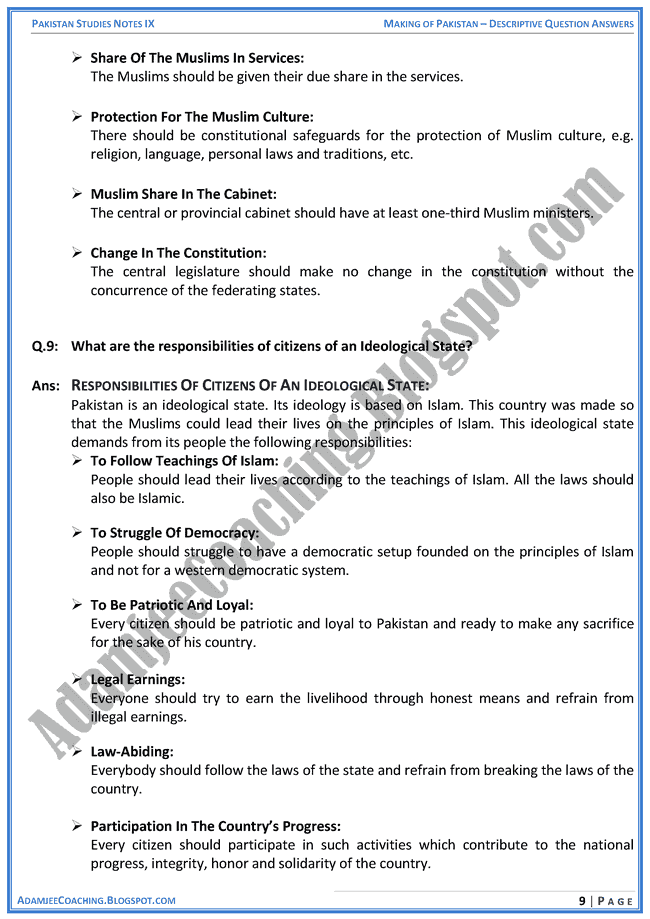 making-of-pakistan-descriptive-question-answers-pakistan-studies-ix