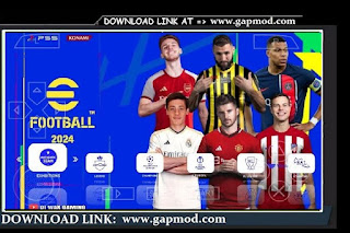 PES PPSSPPP ISO 2024 HD New Full Transfer Kits Season 2023-24 English Commentary Camera PS5