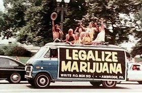 Icónica imagen por la legalización de la Marihuana en los 70