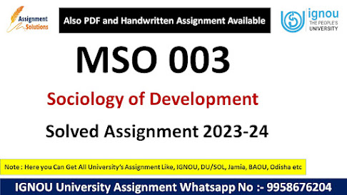 Mso 003 solved assignment 2023 24 pdf; Mso 003 solved assignment 2023 24 ignou