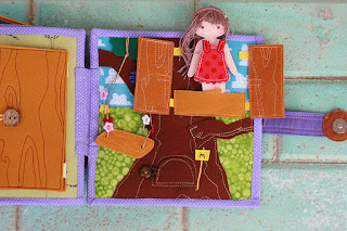 Dollhouse for Thea, handmade fabric quiet book by TomToy