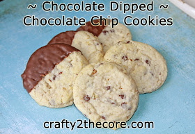 ~CHOCOLATE DIPPED- CHOCOLATE CHIP COOKIES~ White Choc. Chip Macadamia Nut or Chocolate Chip Pecan with this recipe.